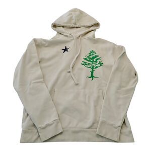 Maine First Flag Loyal Citizen Hoodie L Pullover Graphic Tree Star Original